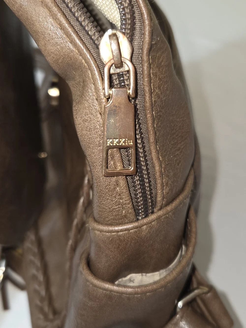 Brown Braided Tassel Backpack - Women's Casual Leather-Style Bag